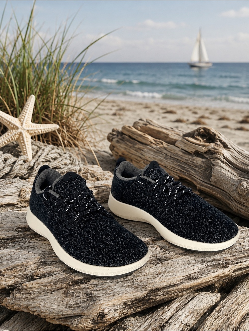 Allbirds Wool Runner Mizzle Dark Grey Merino Wool Sneakers W6 NIB
